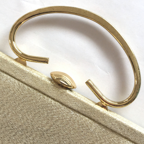 Vintage Handbags - Vintage Ideal Purse Metallic Gold Glitter Handbag